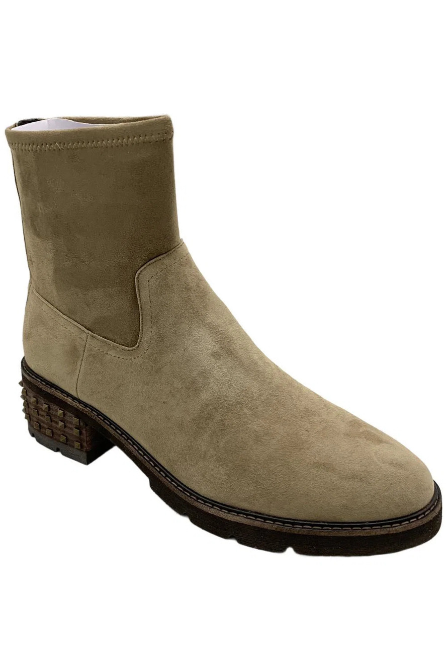 Donald Pliner Women's Eryna Zip Studded Ankle Bootie Biscotti Studs - Medium